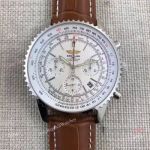 Best Quality Copy Breitling Navitimer SS White Chrono Face Watch